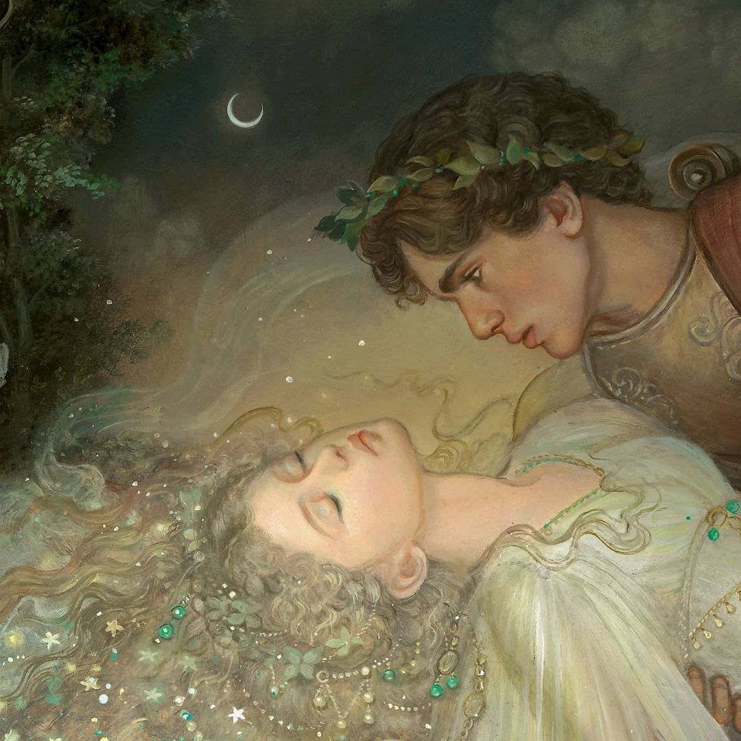 pogildov's tweet image. orpheus and eurydice (detail) by annie stegg gerard