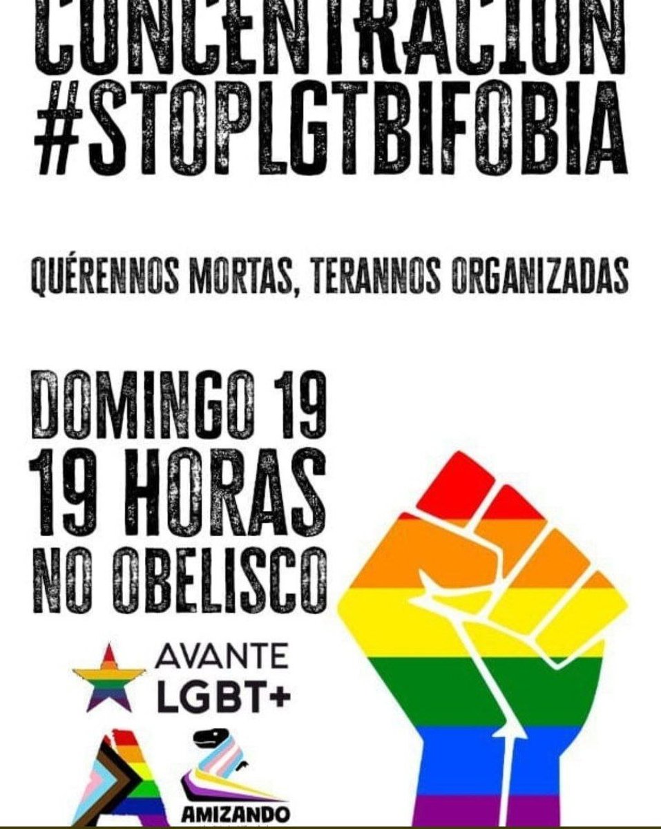 mareatlantica's tweet photo. Convocadas por @AmiZando, @AvanteLGBT e @AbrirFenda, estamos no Obelisco, para denunciar o aumento de agresións ás persoas #LBGTIQ. 

Para lembrar a Samuel, a todas as persoas que sufriron odio. Por unha #CoruñaDiversa #StopLGBTIQfobia https://t.co/xT0nyEJnT6
