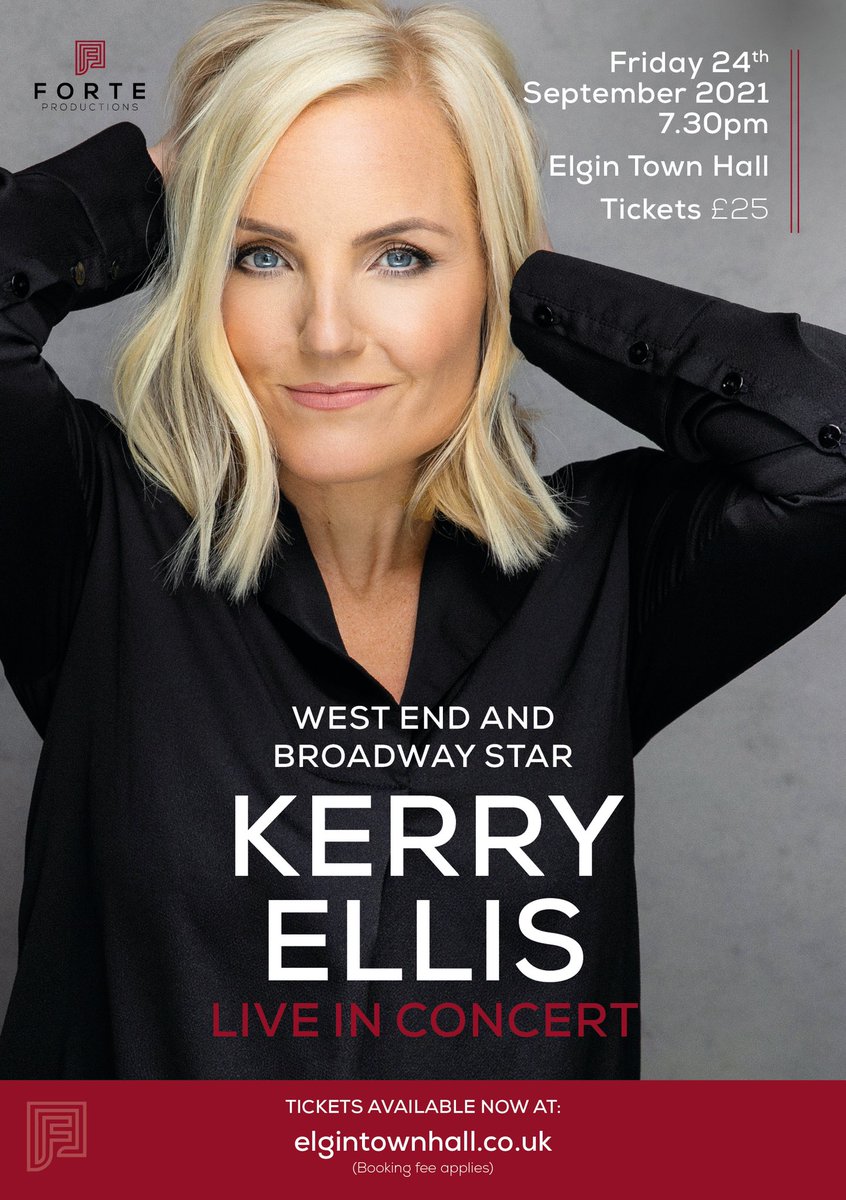 West End and Broadway leading lady, Kerry Ellis, brings her solo show to Elgin Town Hall THIS FRIDAY. Tickets are currently £5 off - don’t miss out! 

elgintownhall.co.uk/events/kerry-e…