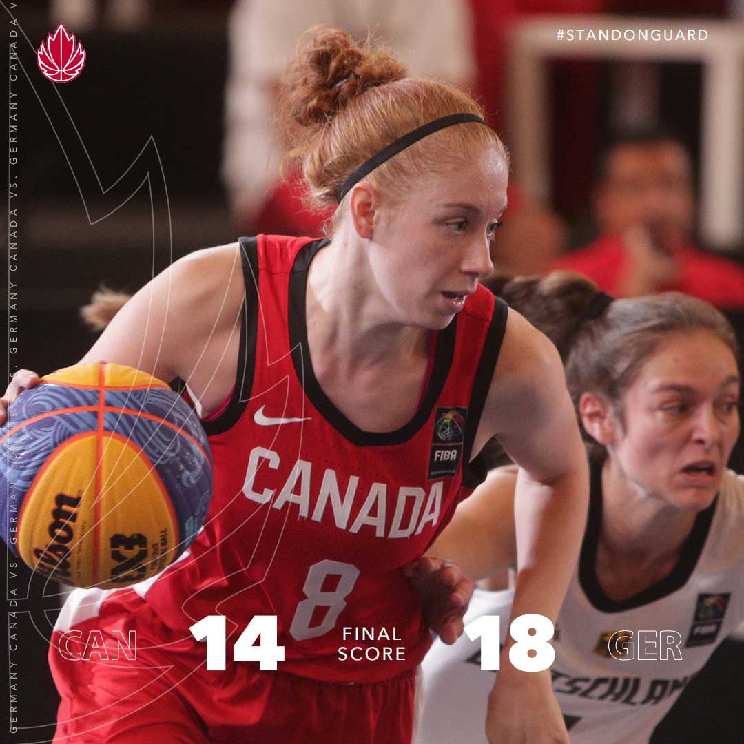 CanBball's tweet photo. Team Canada 🇨🇦 falls to Germany 🇩🇪 to finish second in the @FIBA3x3 Women's Series Bucharest Final.

Great season in 2021 from Canada throughout the Women's Series! 👏👏👏

#madlove🇨🇦 https://t.co/5AinKWUIUr