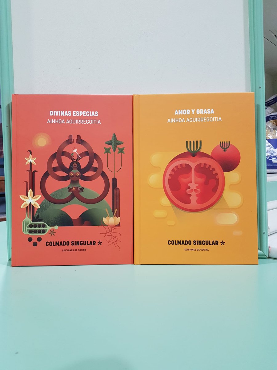 Nuevos recetarios de <a href="/AinhoaSingular/">Ainhoa Singular</a>! Empezamos con una ampliación del popular Amor y Grasa y lanzamos el libro Divinas Especias con recetas muy variadas y llenas de sabor y misterio. Esperamos que te gusten!
Los puedes conseguir en:  colmadosingular.com/tienda/categor…