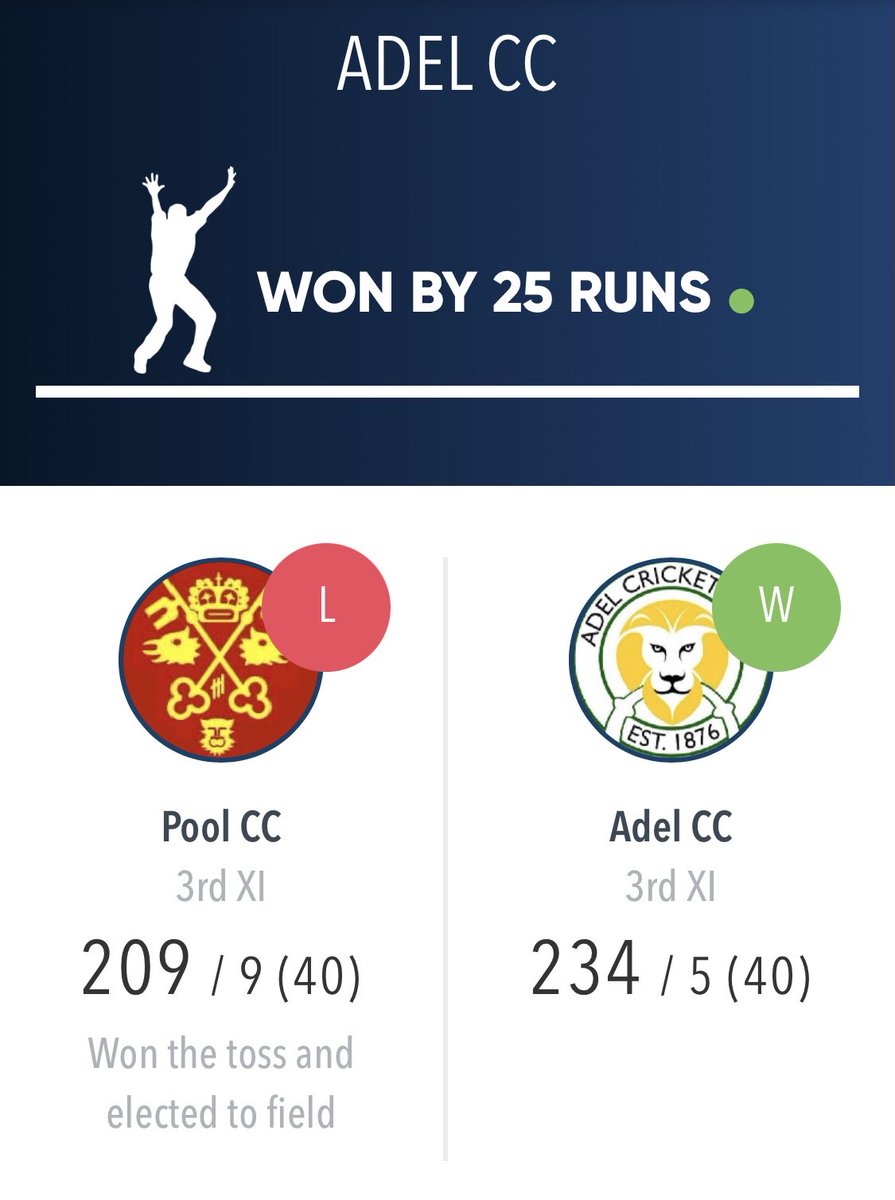 Adel Cricket Club Juniors π (@adelccjuniors) on Twitter photo π Congratulations to both teams, hard fought win between β¦<a href="/AdelCricket/">Adel Cricket Club π</a>β© and β¦<a href="/PoolCricketClub/">Pool Cricket Club</a>β© , juniors everywhere #FuturesBright #COYA #AAAW ππ π Congratulations to both teams, hard fought win between β¦<a href="/AdelCricket/">Adel Cricket Club π</a>β© and β¦<a href="/PoolCricketClub/">Pool Cricket Club</a>β© , juniors everywhere #FuturesBright #COYA #AAAW ππ