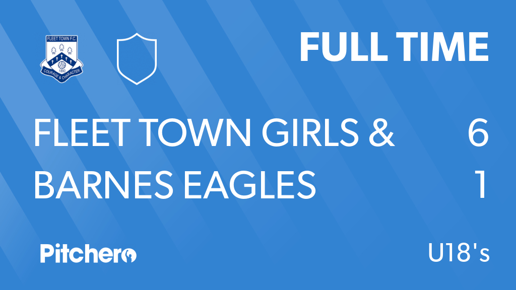 FULL TIME: Fleet Town Girls &amp; Ladies FC 6 - 1 Barnes Eagles
#FLEBAR #Pitchero
fleettowngirlsandladiesfc.co.uk/teams/141338/m…