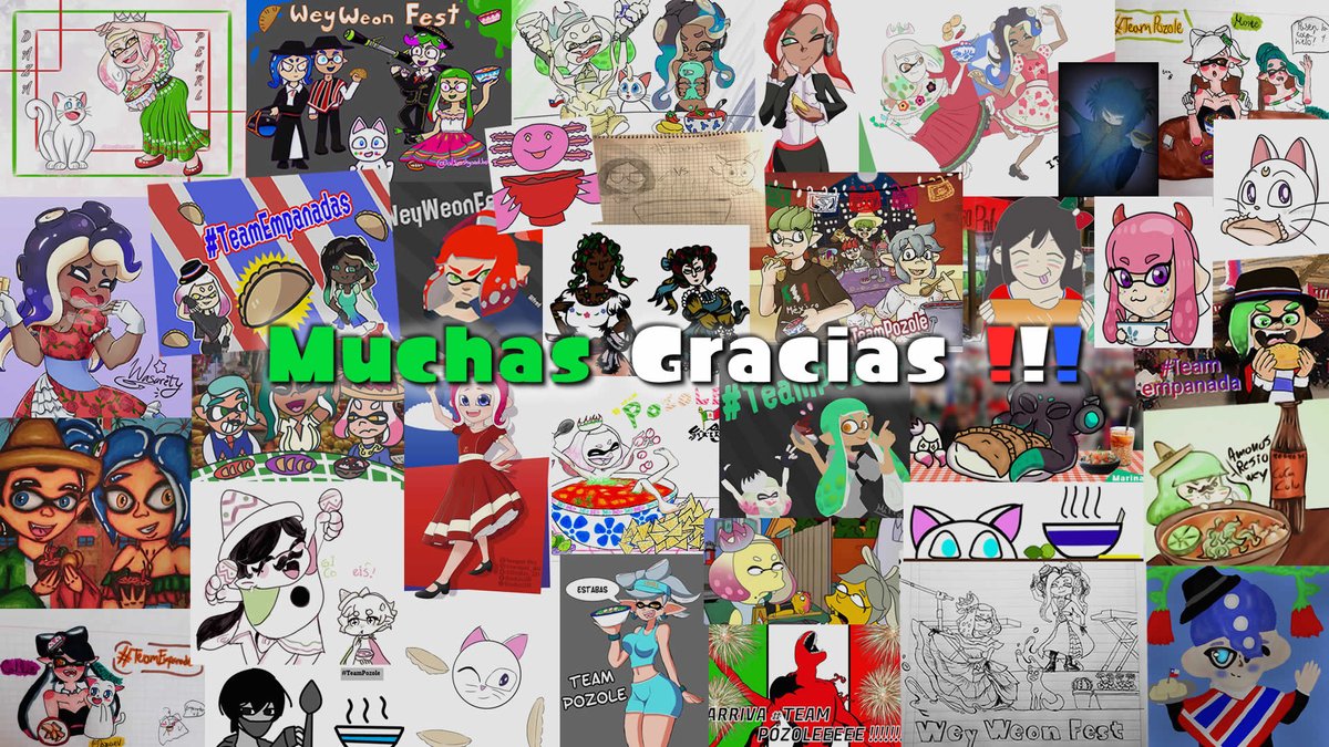 Dazaev's tweet image. Para ser un evento ocasional no me esperaba tanta participación y apoyo, jamás había visto tanta influencia latina acumulada en #Splatoon2 y esto habla de lo gran activa y bella que es la comunidad hispana, en serio muchas gracias!
#Splatfest #WeyWeonFest #VivaMexico #VivaChile