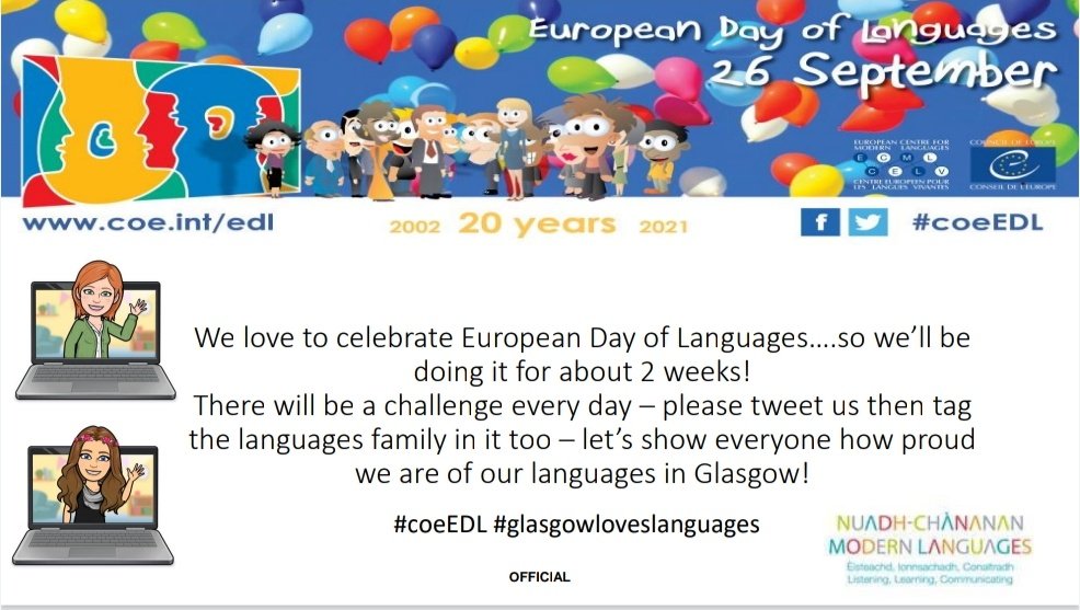 Glasgowlangs's tweet image. Getting ready! Challenges start tomorrow! #coeEDL #glasgowloveslanguages