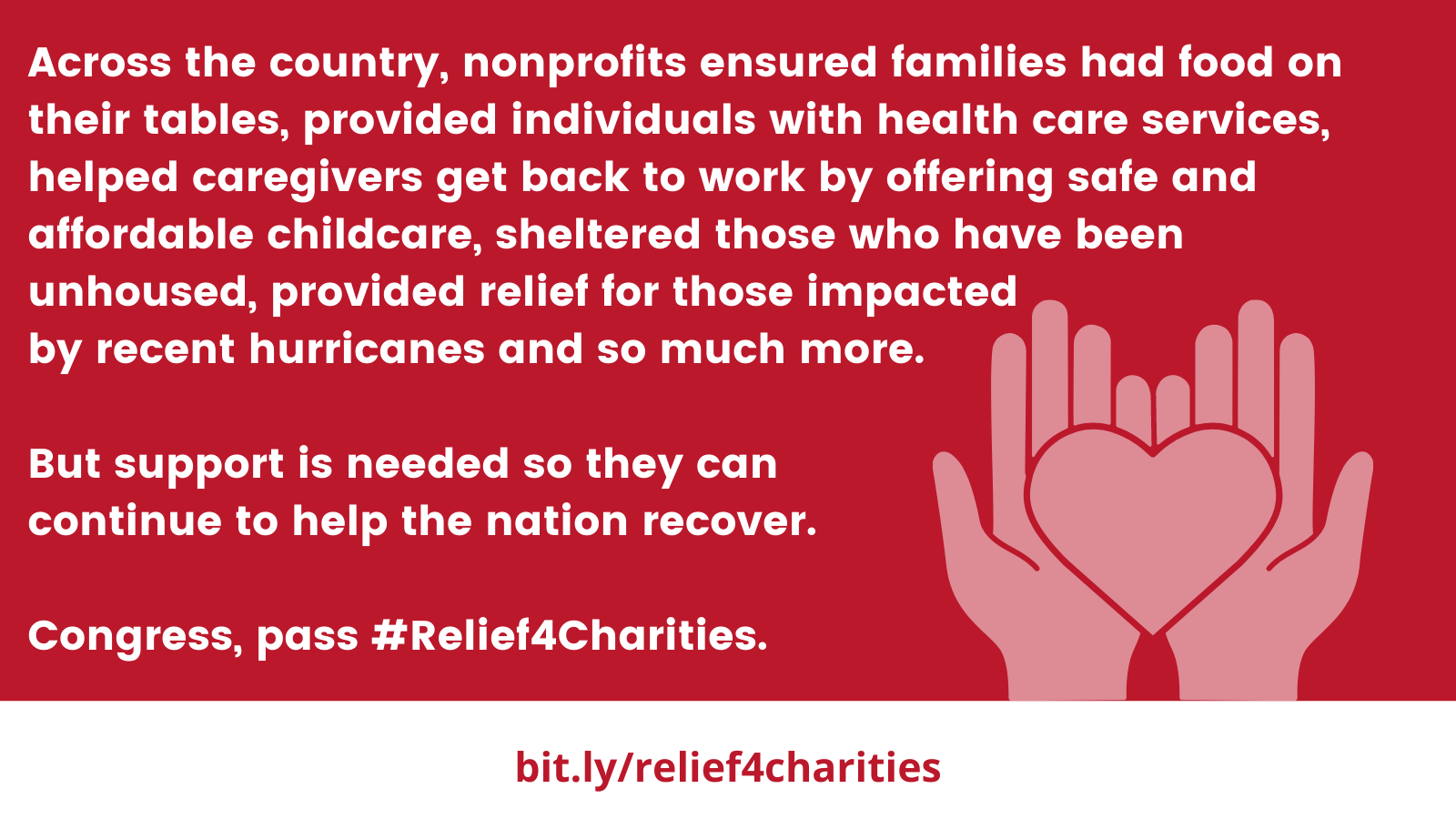 #Relief4Charities Twitter image