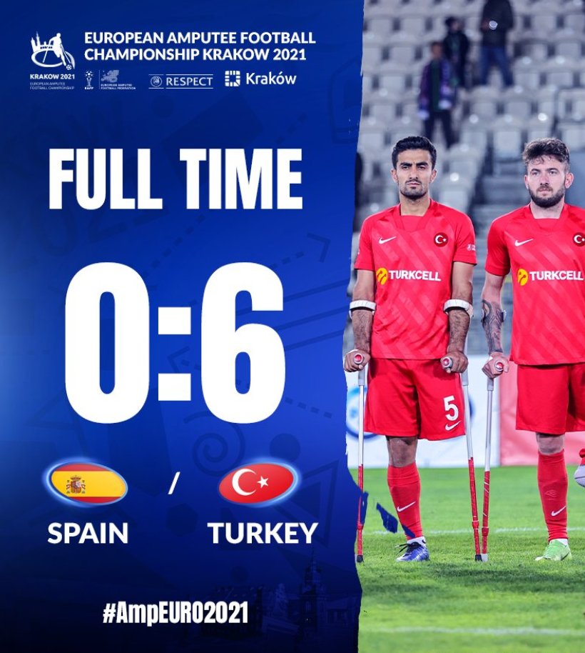 👏🏽 Congratulations Turkey! 

🏆 Champions of the European Amputee Football Championship. 

🔝 6-0 winners against Spain in the final. 

<a href="/AmpFutbolPolska/">Amp Futbol Polska</a> <a href="/EuroAmp/">EAFF</a> #AmpEURO2021