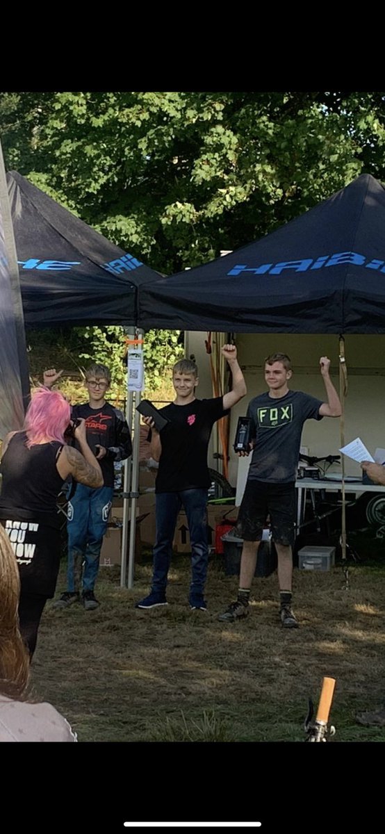 Gregg10AV's tweet photo. Podium finish today for the boy in Wales. Not sure why it’s made him join BLM though. #minienduro #mtb #foxmtb https://t.co/BSPvNNXBsA