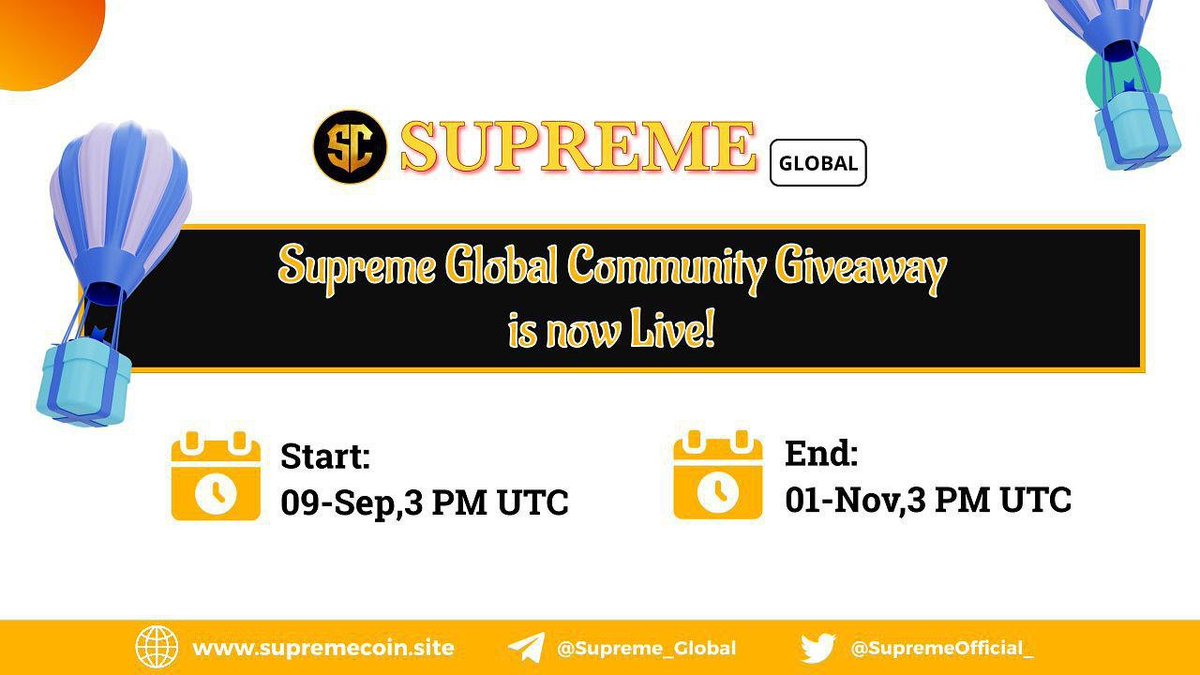 🚀 Airdrop: Supreme Wallet
💰 Value: 200 SUPREME
👥 Referral: 20 SUPREME
💸 Tokens: 200 + 20 SUPREME
📊 Exchange: Hotbit Exchange
📋 Contract: BSCScan
📅 End Date: 31st October, 2021

Talk with the Telegram Bot
t.me/SupremeWalletA…

#Airdrop #Airdrops #Crypto
