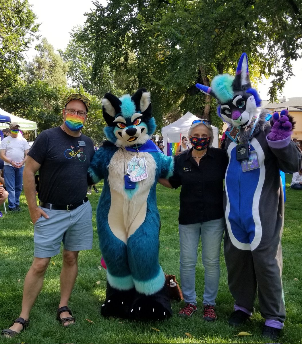 Enjoying the fabulous #NoCoPride in #FtCollins!  Hanging out with my friends Sen. Joann Ginal @COSenDem & @choccy__mousse & @VenomSnowFloof.
#coleg #copolitics @Denverite @DenverWestword #LGBTQ #TransRightsAreHumanRights #PrideFest