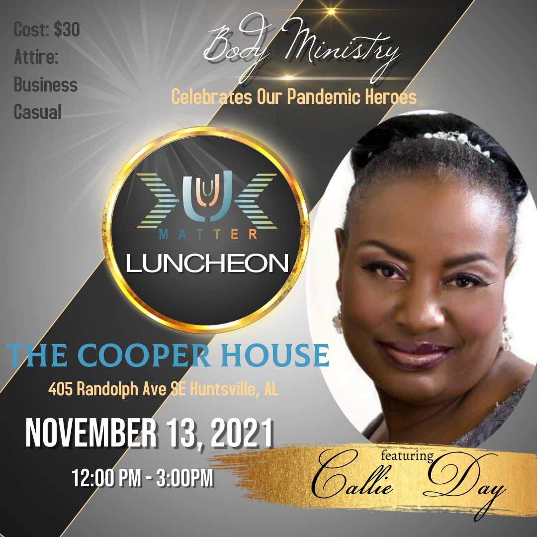 BodyMinistry's tweet photo. Get your tickets now for the U MATTER LUNCHEON.  Our special guest will be FB Sensation/AGT Contestant Callie Day.  Due to COVID guidelines, seats are limited.  So go to https://t.co/in6fmCzZs2
 to get your tickets before it's too late. https://t.co/KHe7bqdTsK