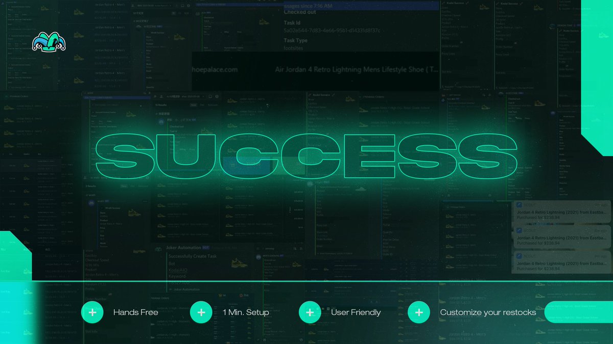 🎪 Take a sneak-peak inside September so far!

With the purpose of simplifying the complexity of botting - Joker has continued to re-imagine and automate restocks! 

What has your favorite release of September been so far? Let us know, quick! ⏳