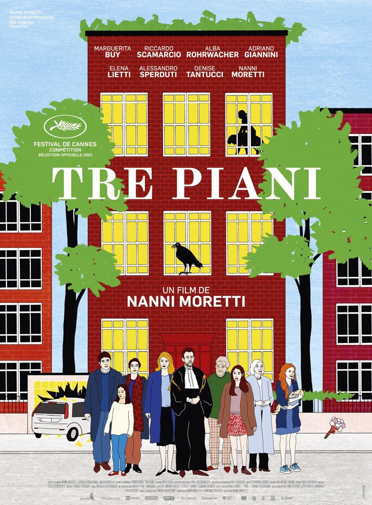 RB Casting on Twitter: "Il poster francese di “Tre Piani” di Nanni Moretti.  Presentato in Concorso al Festival di #Cannes2021, il film è in arrivo  nelle sale italiane il 23 settembre. @Festival_Cannes