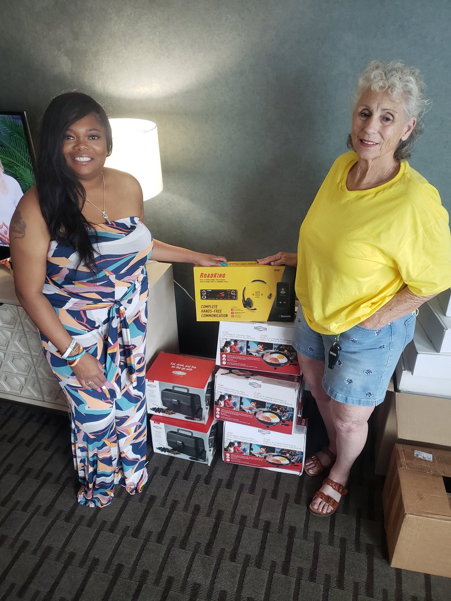 TruckerDesiree's tweet photo. Thank You @RoadPro_Brands for donating all these wonderful giveaways for #truckdrivers at the @SheTrucking Expo #NTDAW #TruckDriverAppreciationWeek https://t.co/awHzpFlqwO