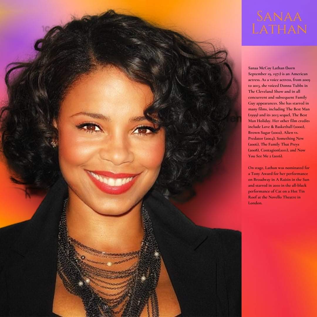 Happy birthday to Sanaa Lathan.  
 