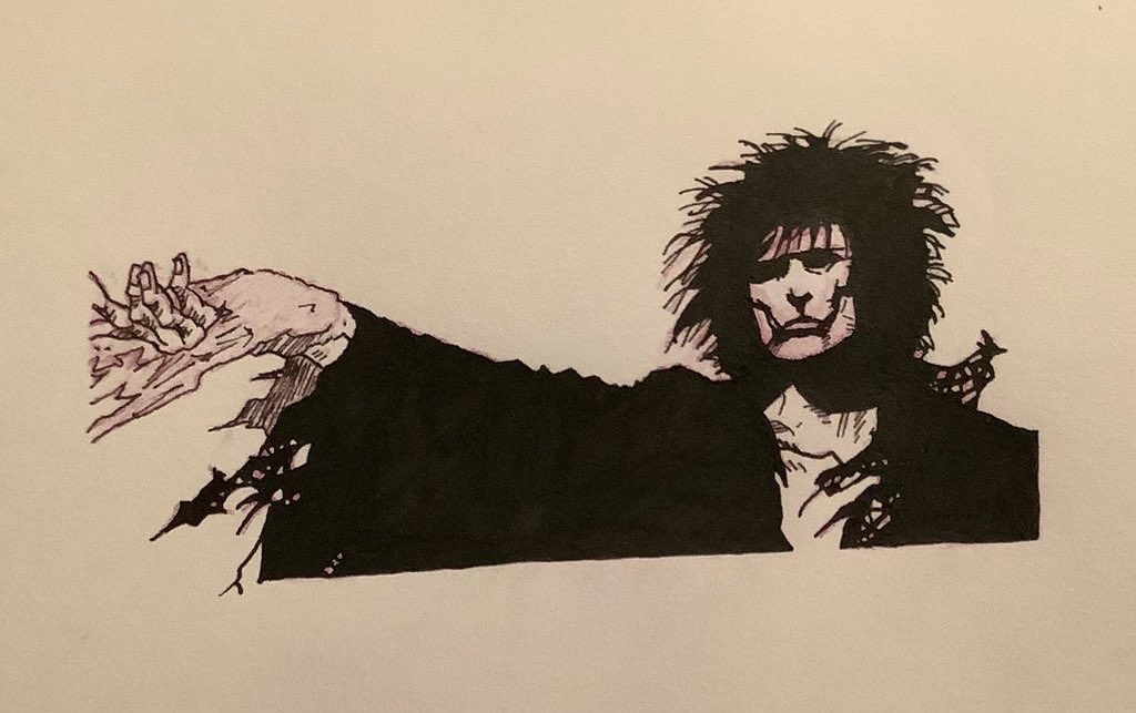 questar1959rep1's tweet image. @mysterythelastmalkier
Sandman, Dream.
Doodle from my sketchbook.
(Love you Dream 🖤)
@neilhimself
My school opened last week. So that means fewer posts.
#sandman #sandmanfanart #sandmanart #sandmanartwork #dream #sandmandream #fanart #art #ink #inkdrawing #inkdrawings