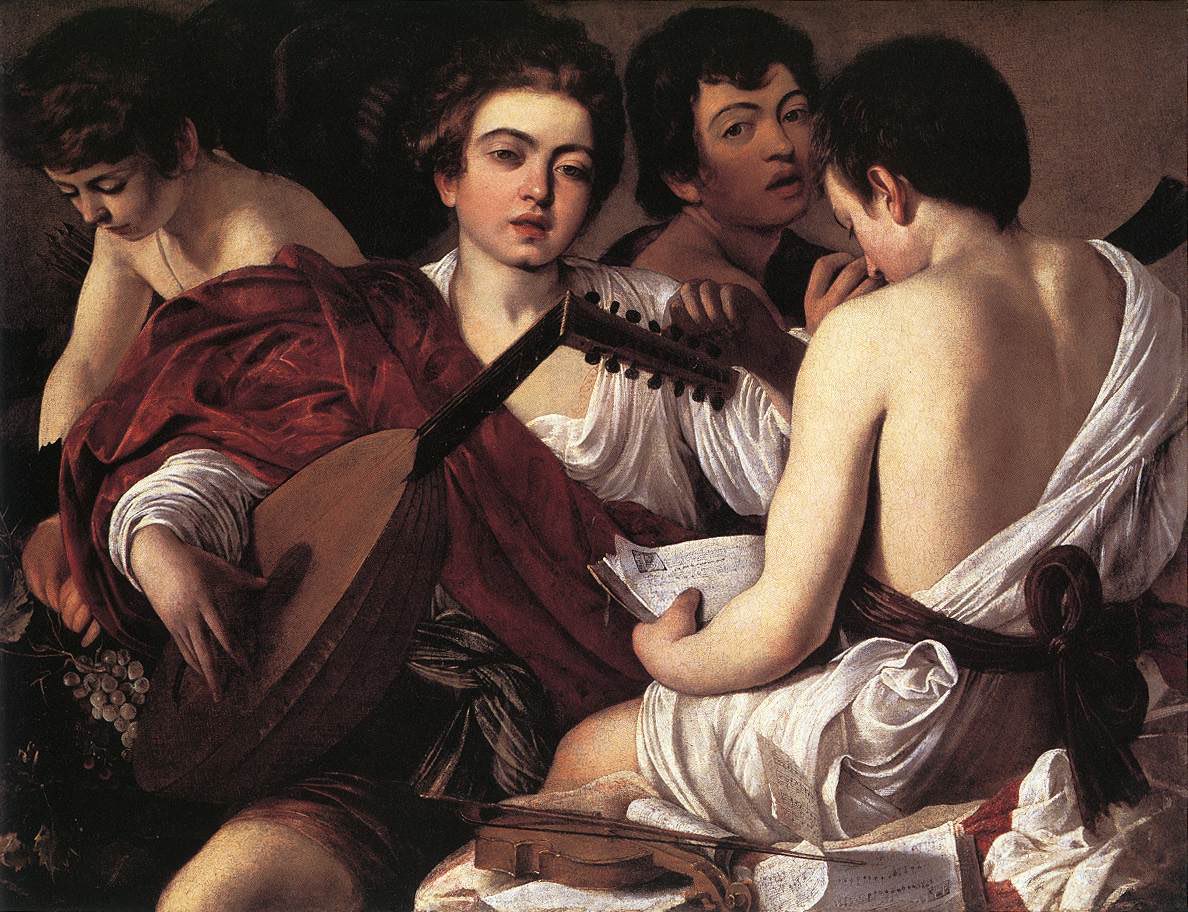 Arteymas_'s tweet photo. Músicos, 1595, Caravaggio https://t.co/t97YRfVztD