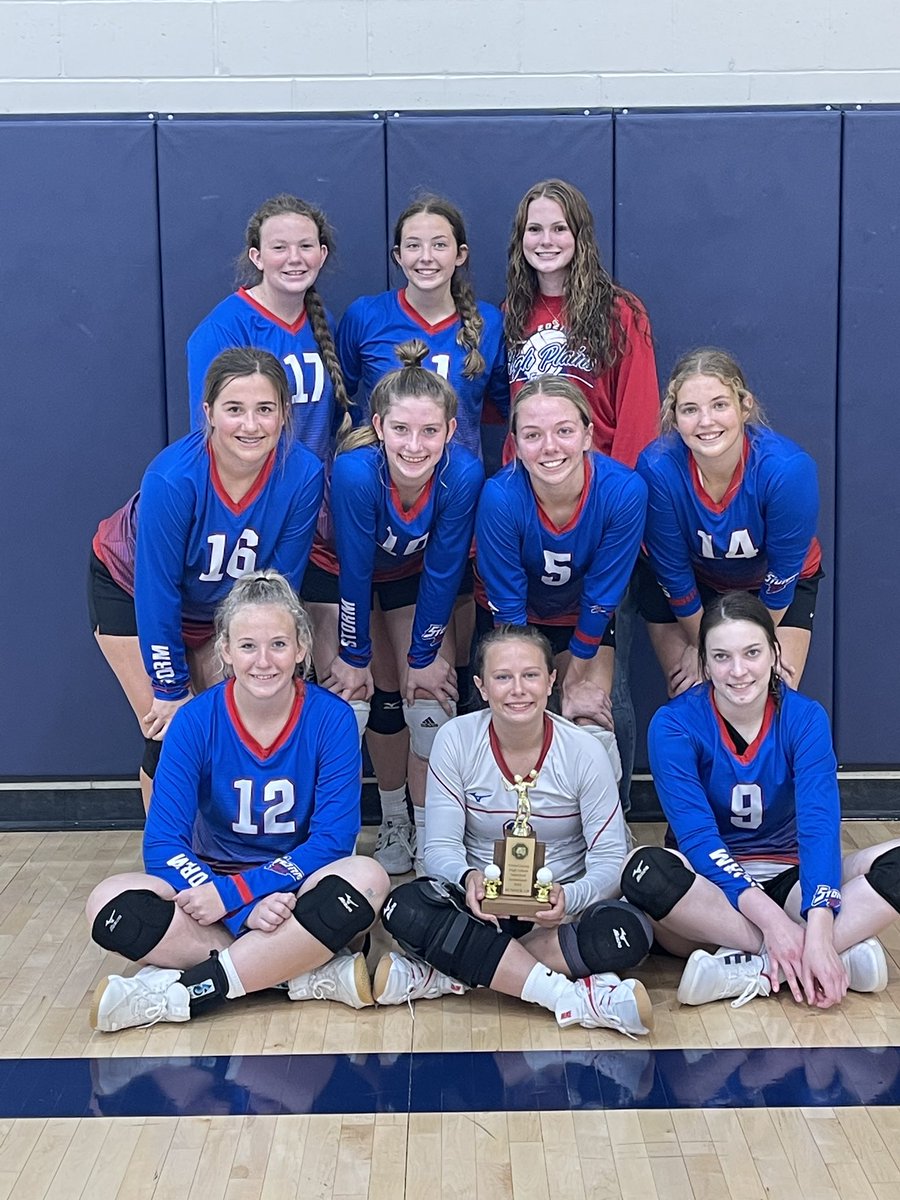 BrittMarieDose's tweet photo. The girls brought home some hardware this weekend! All the while rocking the new uniforms thanks to @hpccoachwood #hpcstorm @HPCSTORM https://t.co/Vk38IByp39