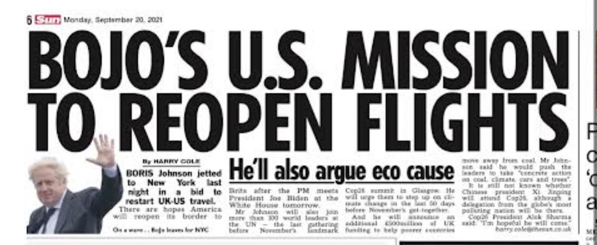 And another big question hanging over this trip as PM lands at JFK. So how come double jabbed Brits can’t fly to US? Biden talks Tuesday….