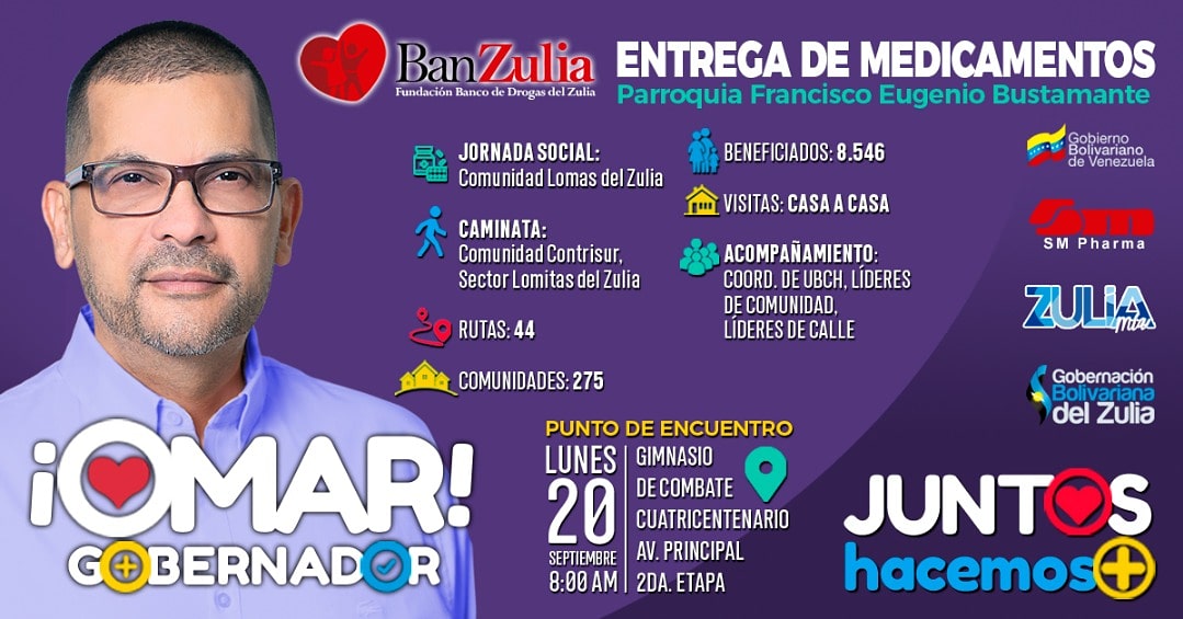 ANTENCIÓN MARACAIBO!!!

Parroquia Francisco Eugenio Bustamante

Entrega de Medicamentos 
⏩Ver cronograma
