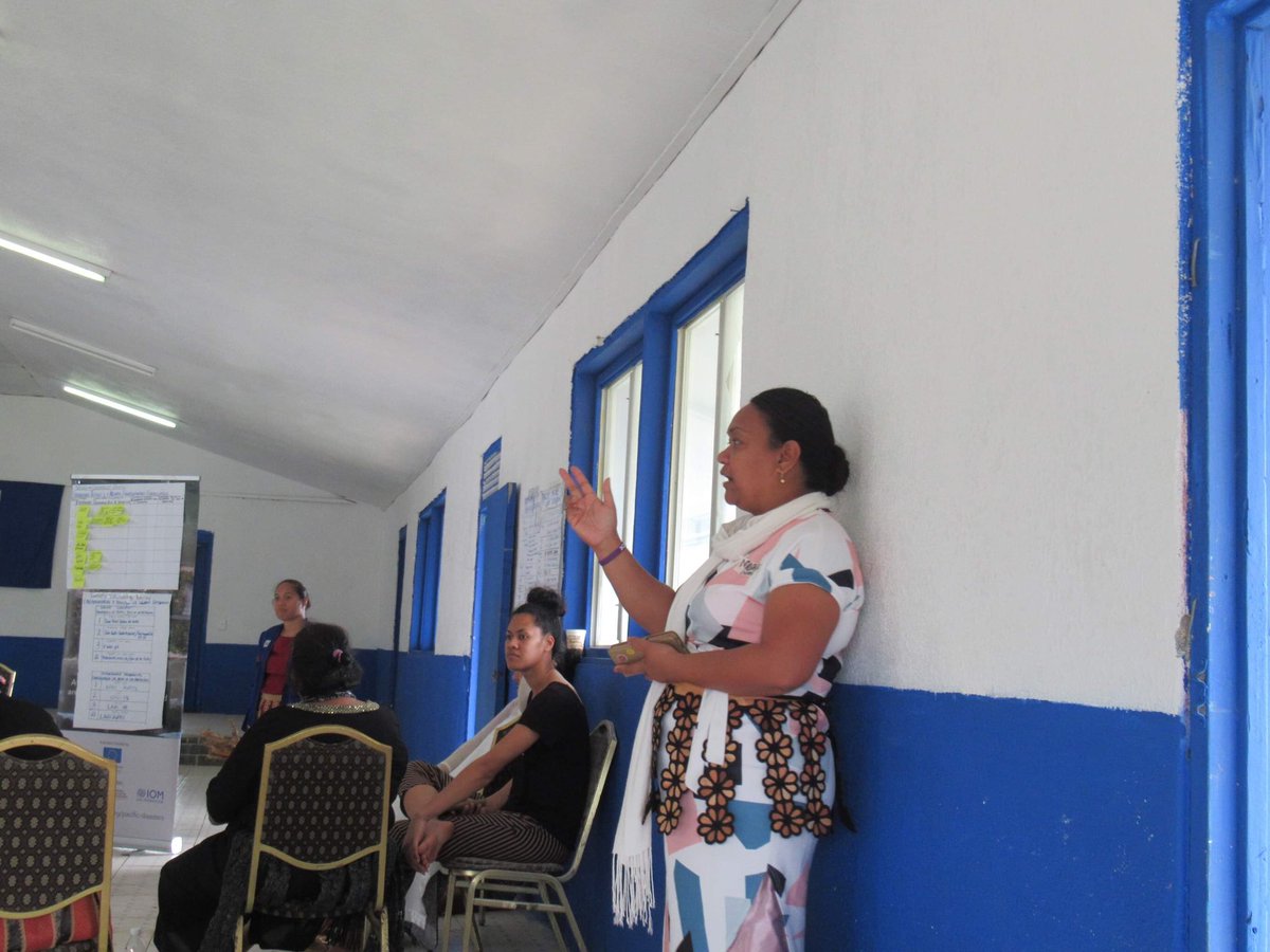 sifa_lynette's tweet photo. Tufuvai, ‘Eua CVA: 15-16 September. Kind acknowledgement of Tonga - Disaster Management Office (NEMO) for this joint initiative.  Paving the way to wider community awareness of disaster and climate change induced displacement @EUPasifika @IDMC_Geneva @DDisplacement @IOMFiji https://t.co/oJQUjMNaoX