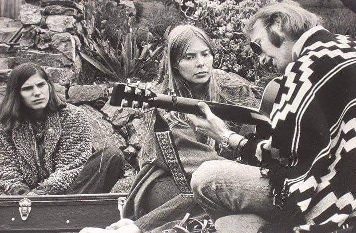 The uncropped photo. #StephenStills <a href="/jonimitchell/">Joni Mitchell</a> and #Ruthannfriedman, #BigSurFolkFestival, 1969. Among her credits, Ruthann wrote the song 'Windy,' recorded and released by #TheAssociation. The song made it to #1 on <a href="/billboard/">billboard</a>'s hot 100 in July of 1967. #EveryPictureTellsAStory
