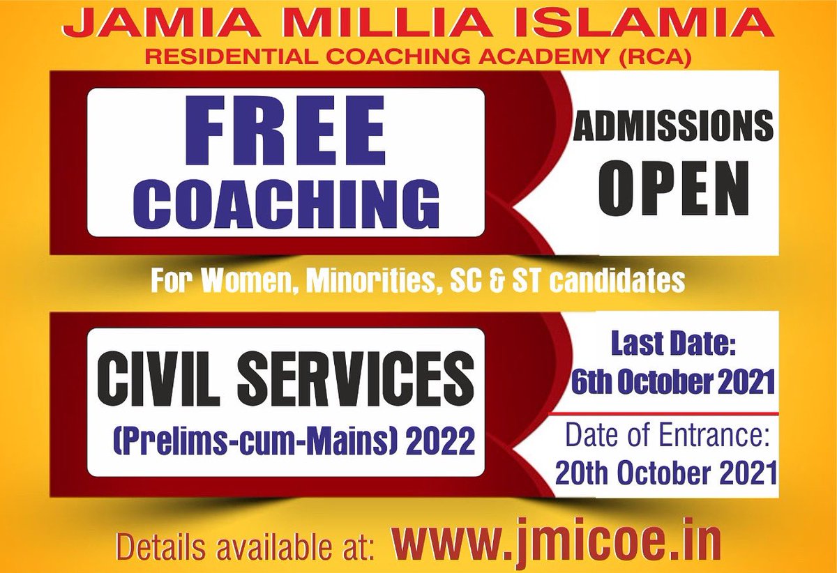 Residential Coaching Academy - Jamia tweet media