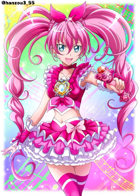 大昔にpixivに投稿したキュアメロディをリメイクして描き直してみました。
 #precure 