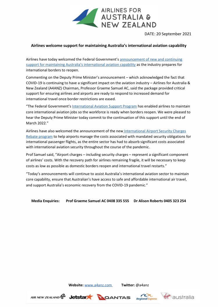 A4ANZ welcomes <a href="/Barnaby_Joyce/">Barnaby Joyce</a>’s announcement of new and continuing support for Australia’s international aviation sector. See our statement below: