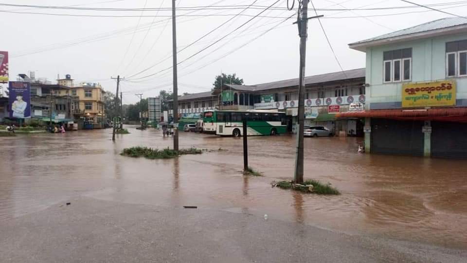 IrrawaddyNews's tweet photo. Parts of Kyaukme in northern Shan State were flooded following heavy rain on Sunday. (Photo: Visit Kyaukme) #WhatsHappeningInMyanmar https://t.co/uJ1P6FIi2V