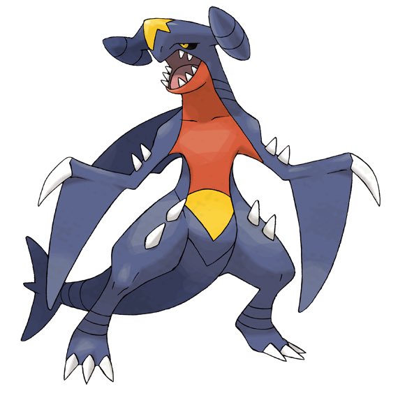 garchomp solo no humans pokemon (creature) sharp teeth black sclera claws open mouth  illustration images