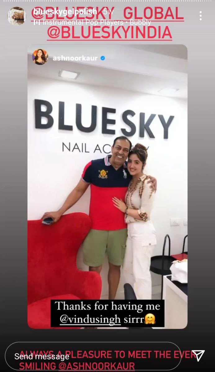 AlphaVictorVA's tweet photo. So what was he doing in Blue Sky Nail Academy in Mumbai with Ashnoor Kaur on 14th August??

Dear @RealVinduSingh Did I miss the Grand Opening Ceremony of your new academy in Mussorie??? https://t.co/r2bSda5xUL