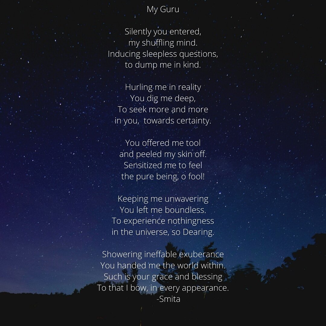 SmitaSh14914061's tweet photo. A poem written during the period of my Inner Transformation for my Guru:
You are there, so I exists🙏🙏
#Sadhguru
#MyTurningPoints
#MyInnerEngineering https://t.co/nDuBDTE7UJ