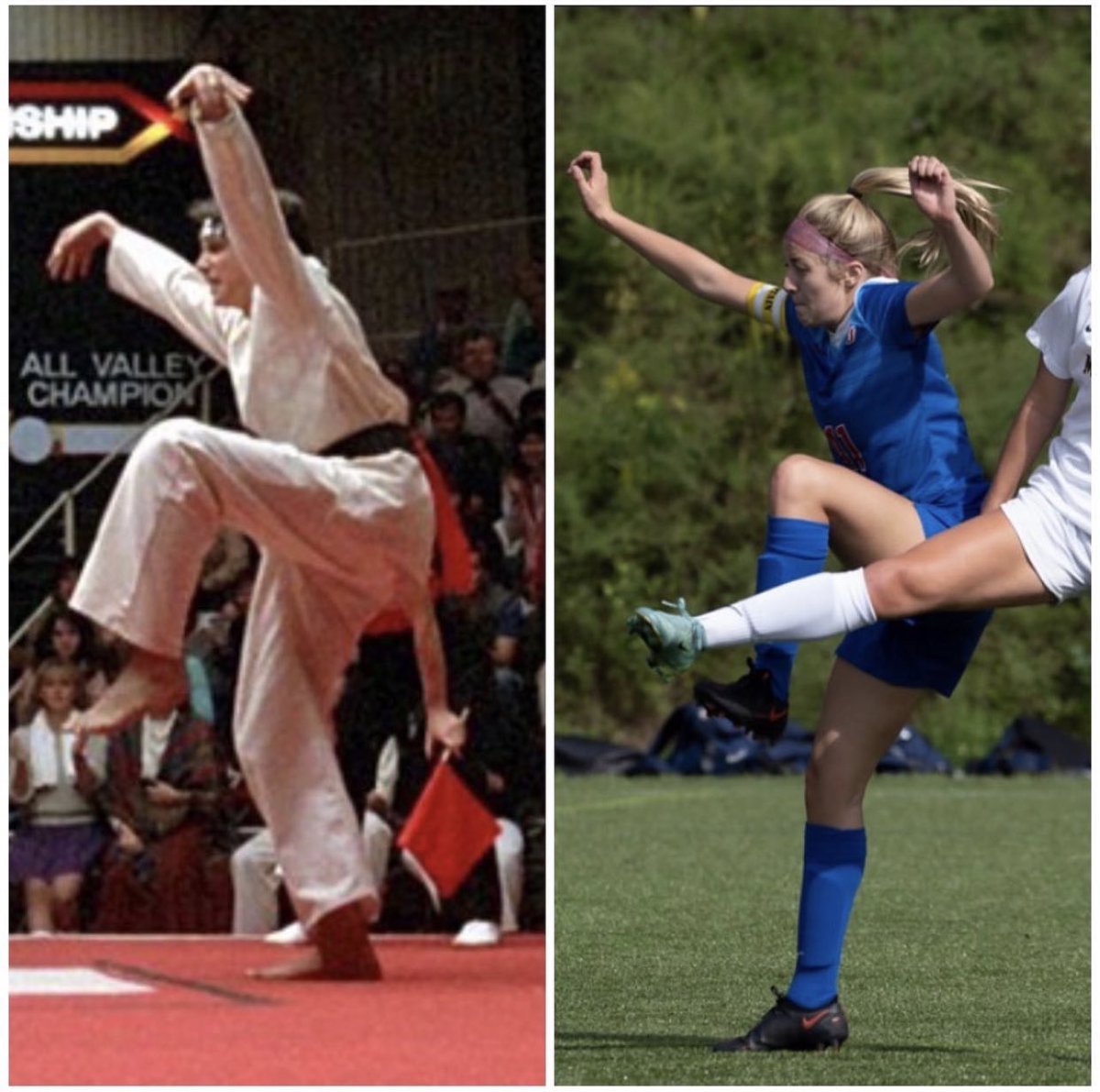 CVHS_GSOC's tweet image. Balance good, karate soccer good, everything good!! Captain Grace doing her thing!! #karatekid #cvcolts