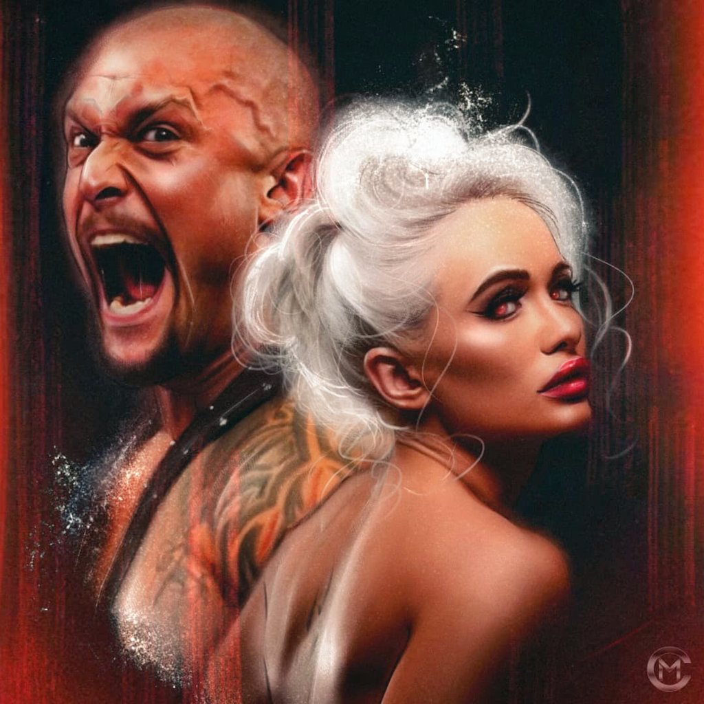 MelColemanArt's tweet photo. TICK TOCK
@WWEKarrionKross & @Lady_Scarlett13
Check out the process in my profile!
#Watercolourpainting #WWERaw #wwe #WrestlingCommunity #artomicdrop #karrionkross #scarlettbordeaux https://t.co/CAUbhB93Pb