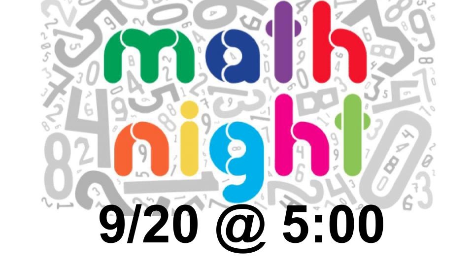Join us tomorrow night at 5:00 for VIRTUAL Math Night! Fun, games, prizes, and LOT of learning! Join us on YouTube live here: youtube.com/channel/UCnFBj…