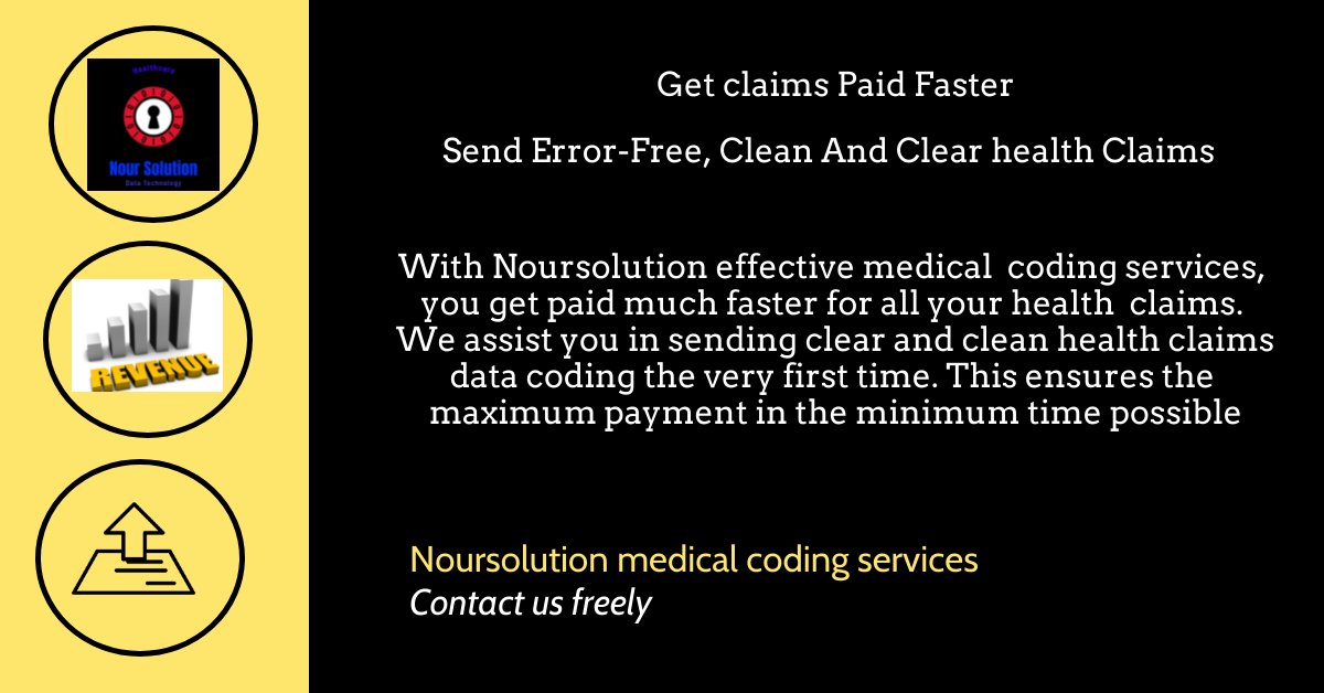 noursolution's tweet image. Get claims Paid Faster
Send Error-Free, Clean And Clear health Claims 

#health #care #تأمين #hospital  #healthy  #doctors #medical #doctor #Healthcare #insurance #hospitals #drug #medicine #الترميز #wellness  #drugs #coding #pharmacy #Pricing