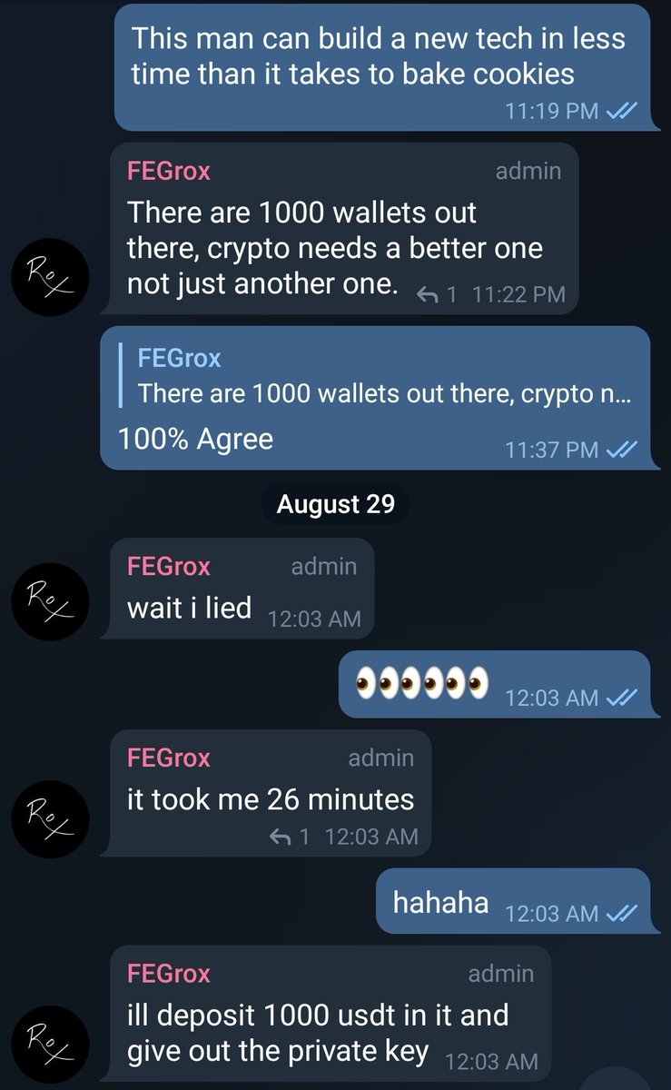 2FA Wallet tech built by <a href="/lifeisdefi/">FEGrox</a> in 26 minutes!

🚨He gave me the seed phrase to his wallet and I couldn't access the funds!🚨

Leading in blockchain development, we're lucky to have him!

💪🦍❤
$FEG $ROX <a href="/FEGtoken/">FEG (Feed Every Gorilla)</a> #BSCGem <a href="/bsc_daily/">BSCDaily</a> <a href="/news_of_bsc/">bsc</a> #BTC #ETH #Wallet #Security