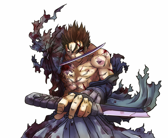 #戦国スレイブ
皆殺しのミゴロウ、終盤の立ち絵 