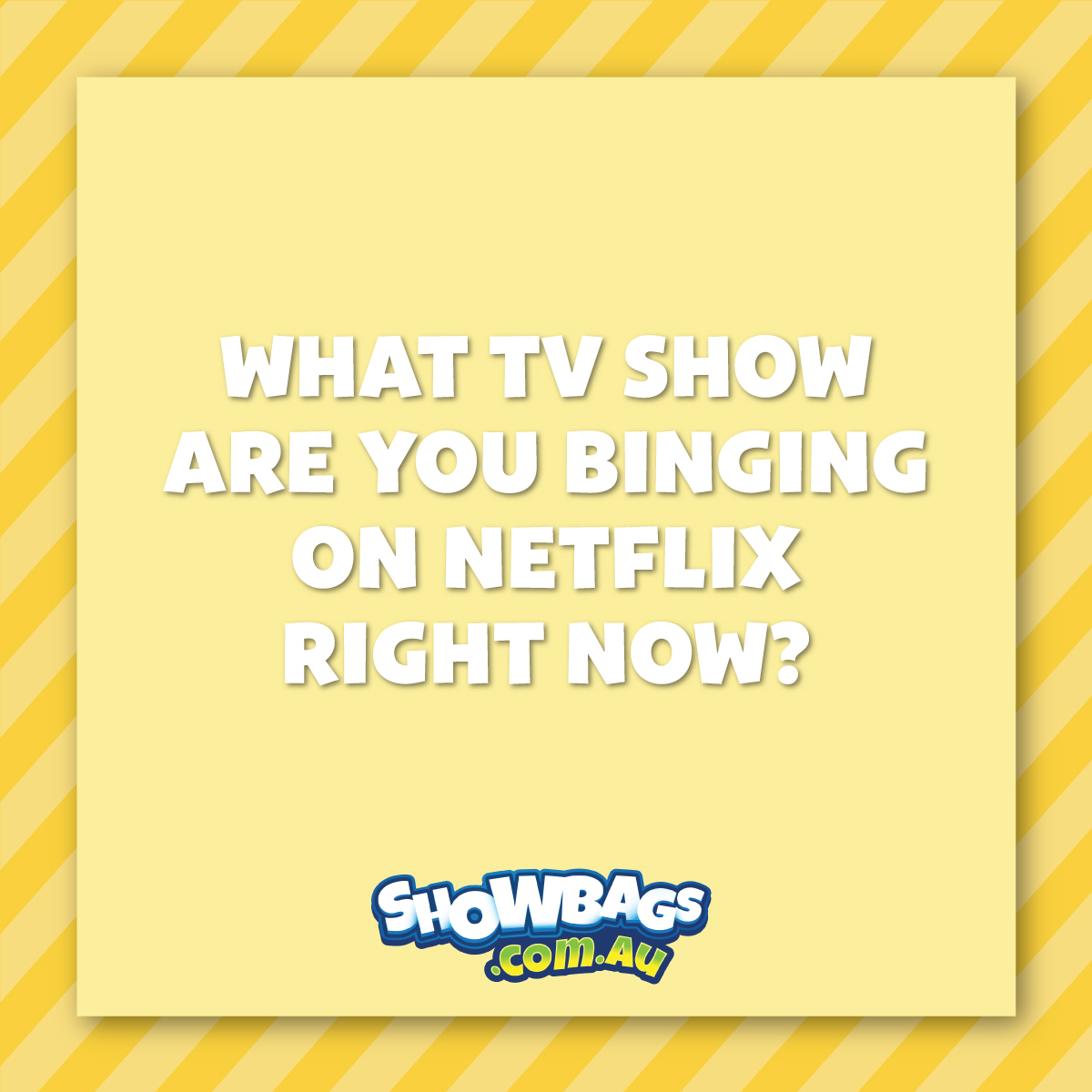 ShowbagLand's tweet photo. We all need a good recommendation... share what Tv show you are binging on Netflix right now. https://t.co/Gjv3tohHST