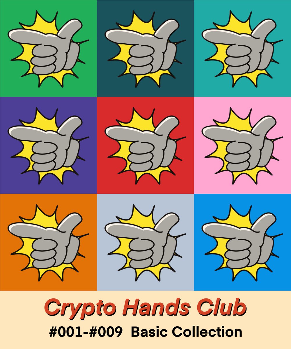 CryptoHandsClub's tweet photo. I've just released my first series of Crypto Hands Club, the "Basic collection" 🚀🚀🚀.

All priced at 0.001 ETH (Polygon)!
Please check it out!

https://t.co/rcKyE4IQA0

#NFT #NFTCommunity #NFTdrop #NFTLAUNCH #nftcollector #NFTartist #NFTアート https://t.co/8X7m4fT7A1