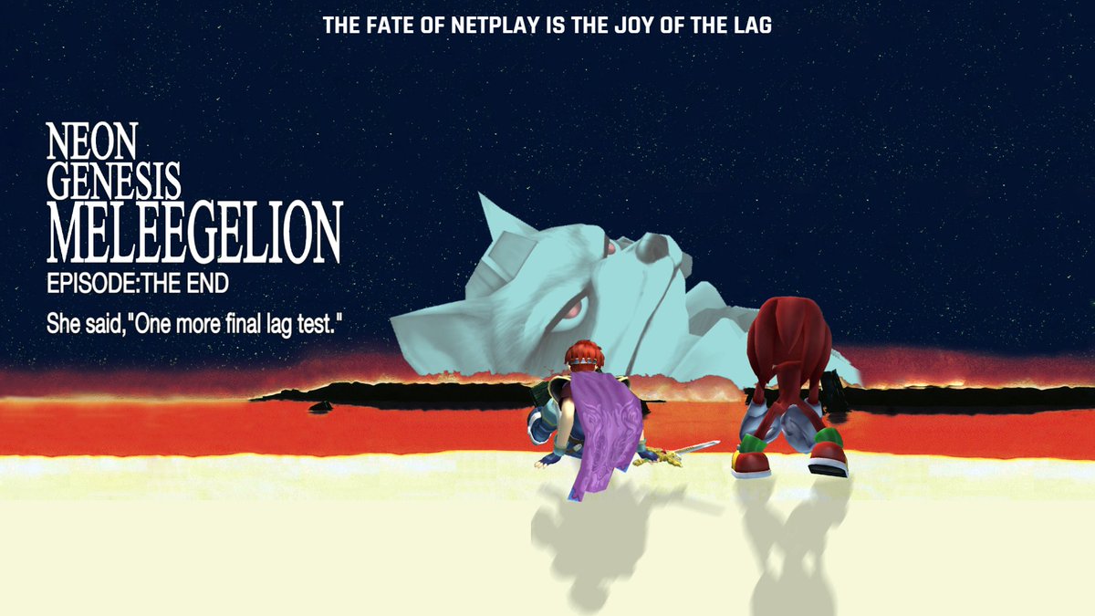 meleesadposts's tweet photo. The End of Meleegelion:

 A no rules Melee/Project + Tournament!

Time your opponent out, Gentlemans to Turbo mode, Play it out on Corneria, bribe them I don't know, survival of the fittest!!!!

Hosted by me and wisely, streamed on heartswaptv

reg in replies. https://t.co/G8cUwtdK6x
