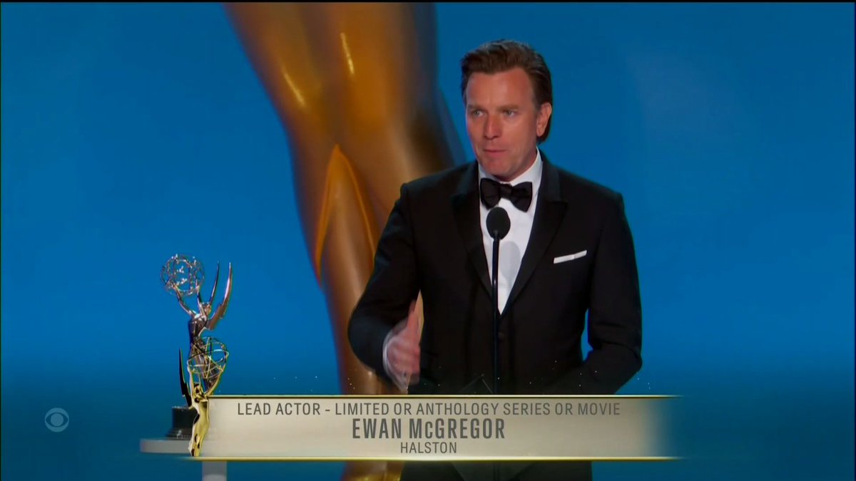 Congrats to our friend and Emmy winner Ewan McGregor!