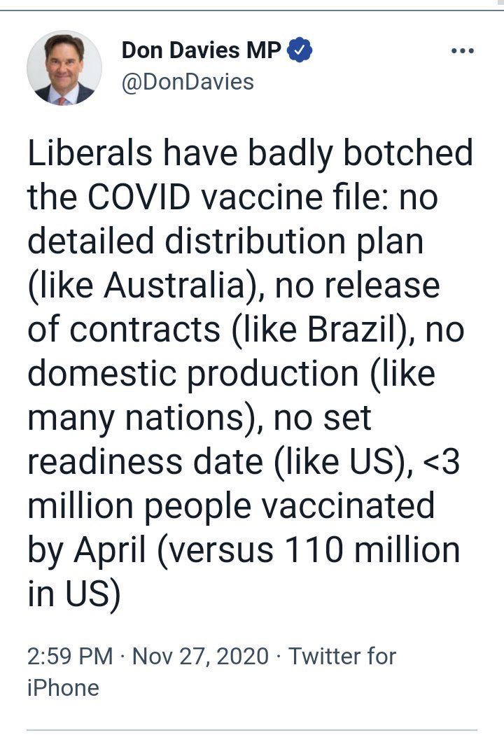 This was a really bad take by <a href="/theJagmeetSingh/">Jagmeet Singh</a>’s Health critic.

<a href="/JustinTrudeau/">Justin Trudeau</a> &amp; @AnitaOakville did an amazing job to get us millions of 💉s.

And now we have the highest 2x 💉 rate in the G20.

If you live in Vancouver-Kingsway and want change, elect <a href="/VirginiaBremner/">Virginia Bremner</a>

#elxn44