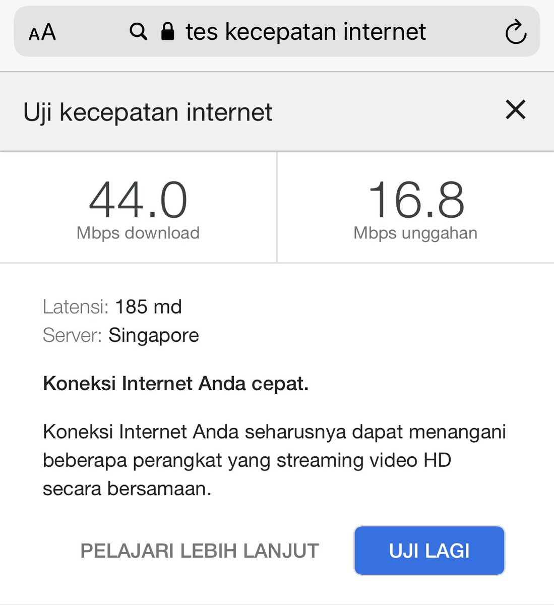 Bersyukur di saat provider lain lemot, Indosat dengan paket yg selalu dibeli 100GB/150K, kecepatan internetnya selalu kenceng 💛. 📍: Jl.Kancil Putih, Palembang @IndosatOoredoo <a href="/IndosatCare/">Indosat Care</a>  💛💛💛