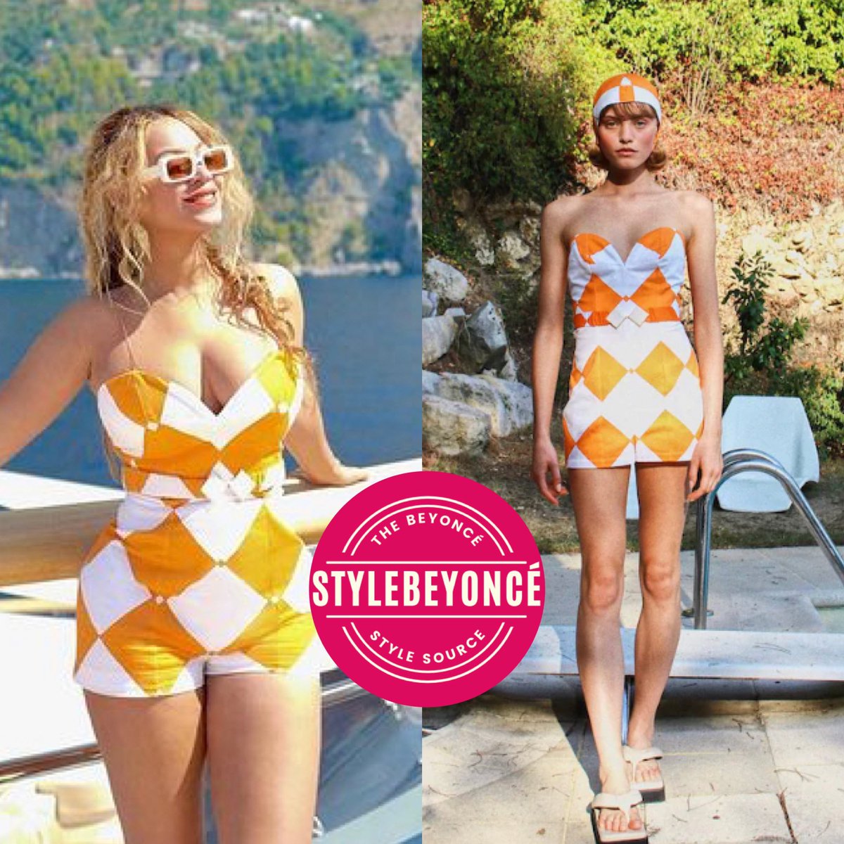 BeyonceAR's tweet photo. 9020021 || فاشن:
ارتدت بيونسي jumpsuit من SS21 من تصميم #RowenRose https://t.co/GOK89VmIZq