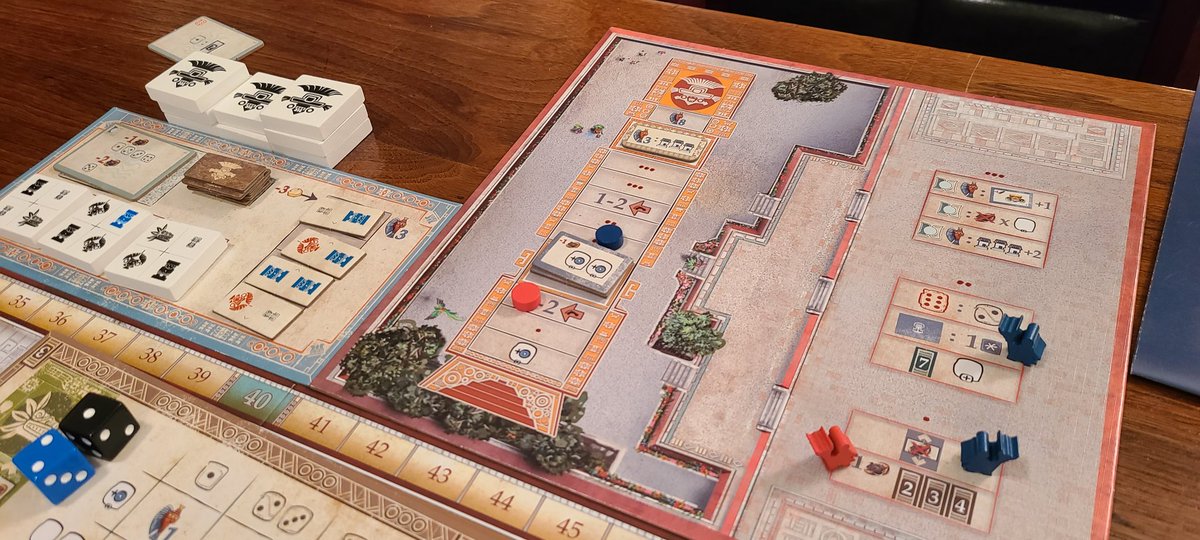 TableIt_'s tweet image. Making our way through the T-Series, we have played Teotihuacan from @BoardAndDice several times over now. Using a few different modules from the expansions every time! Love to watch the pyramid build up over time and strategize when is the best time to take certain actions.