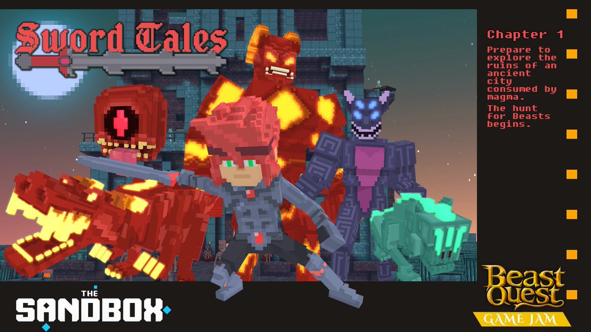 AlexMea40371747's tweet photo. @SkeleSombrero
and I just uploaded our Beast Quest Game Jam Experience! Check out the Trailer here:
https://t.co/tTc6DvdPYh
@TheSandboxGame
@borgetsebastien
@Beast_Quest
#SandboxGameJam #BeastQuest #MadeWithTheSandbox https://t.co/sqYTfzqC2e