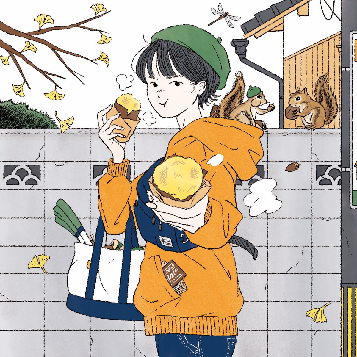 「#イラストを4枚貼ると秋風に乗って絵柄を好いてくれる人の元へ届くらしい
何卒〜�」|水川雅也 | イラストレーターのイラスト