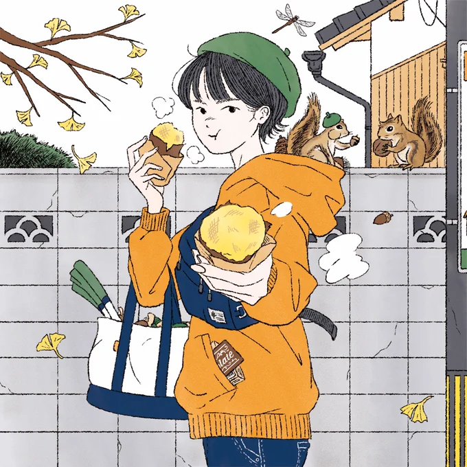 #イラストを4枚貼ると秋風に乗って絵柄を好いてくれる人の元へ届くらしい
何卒〜😌🍁 